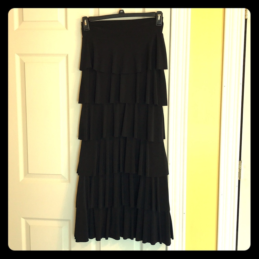 Black Ruffle Skirt Sz Small